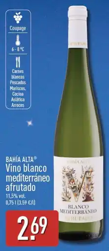 ALDI Bahía Alta vino blanco mediterráneo afrutado oferta