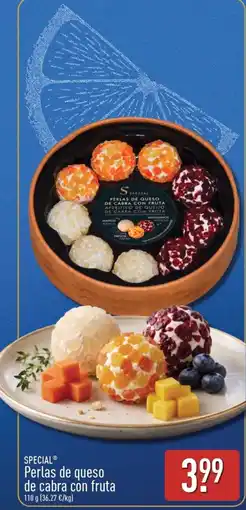 ALDI Special perlas de queso de cabra con fruta oferta