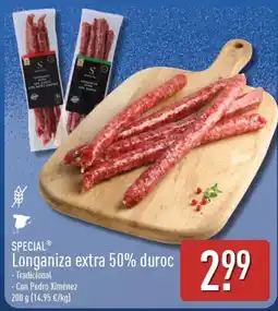 ALDI Special longaniza extra 50% duroc oferta