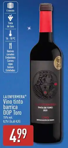ALDI La enfermera vino tinto barrica oferta