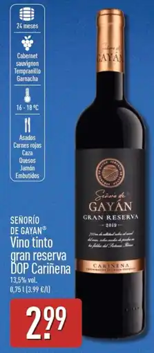 ALDI Señorio de Gayán vino tinto gran reserva oferta