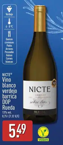 ALDI Nicte vino blanco verdejo barrica oferta