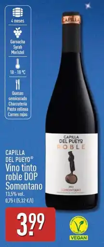 ALDI Capilla del Pueyo vino tinto roble DOP oferta