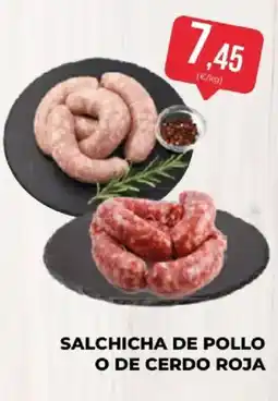 SPAR Salchicha de pollo o de cerdo roja oferta