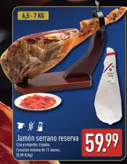ALDI Jamón serrano reserva oferta