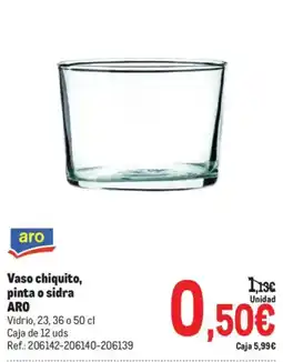 Makro aro vaso chiquito, pinta o sidra oferta