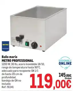 Makro Metro Professional baño maría oferta