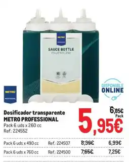 Makro Metro professional dosificador transparente oferta