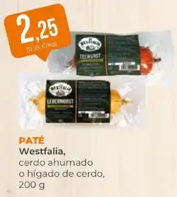 SPAR Westfalia paté cerdo ahumado o hígado de cerdo oferta