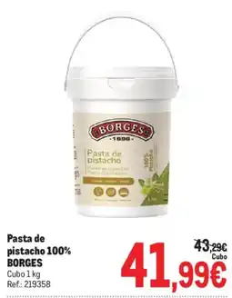 Makro Borges pasta de pistacho 100% oferta
