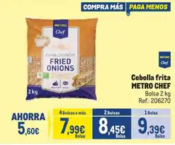 Makro Metro Chef cebolla frita oferta