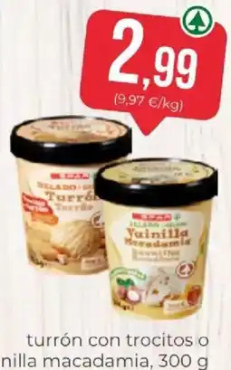 SPAR turrón con trocitos o vainilla macadamia oferta