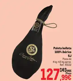 Makro Cinco Jotas paleta bellota oferta