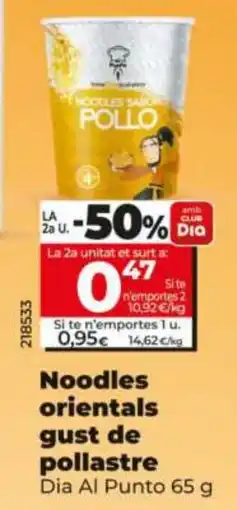 Maxi Dia Dia Al Punto noodles orientals gust de pollastre oferta