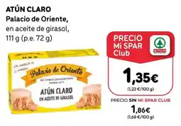 SPAR Palacio de Oriente atún claro en aceite de girasol oferta