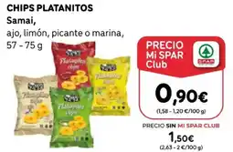 SPAR Samai chips platánitos oferta