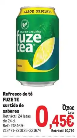 Makro Fuze tea Refresco de té oferta