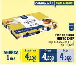 Makro Metro Chef flan de huevo oferta