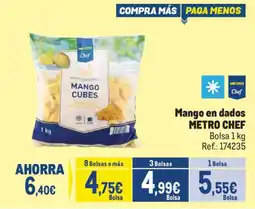 Makro Metro Chef mango en dados oferta