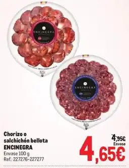 Makro Encinegra chorizo o salchichón bellota oferta