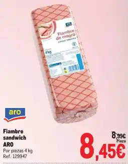 Makro Aro fiambre sandwich oferta