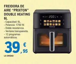 E.Leclerc Prixton freidora de aire double heating oferta