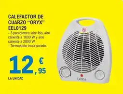 E.Leclerc Oryx calefactor de cuarzo oferta