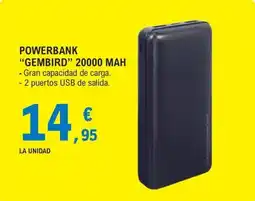 E.Leclerc Gembird powerbank 20000 mah oferta