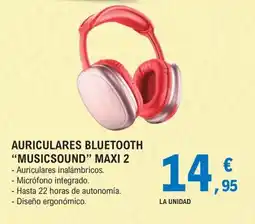 E.Leclerc Musicsound auriculares bluetooth maxi 2 oferta