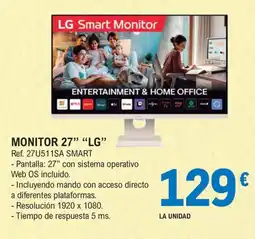 E.Leclerc LG monitor 27" oferta