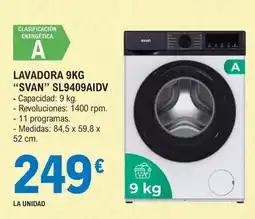 E.Leclerc Svan lavadora 9kg oferta