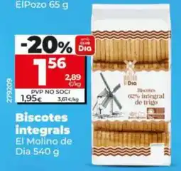 Maxi Dia El Molino de Dia biscotes integrales oferta