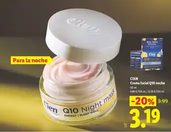 Cien crema facial q10 noche