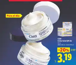 Lidl Cien crema facial q10 día oferta