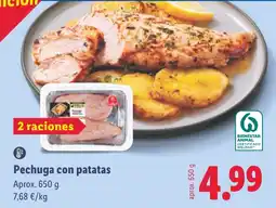 Lidl Pechuga con patatas oferta