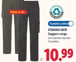 Lidl Esmara men joggers cargo oferta