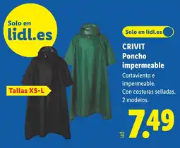 Lidl Crivit Poncho impermeable oferta