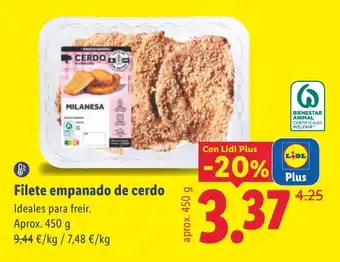 Cerdo filete empanado