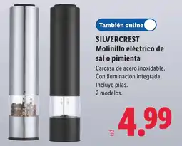 Lidl Silvercrest molinillo eléctrico de sal o pimienta oferta