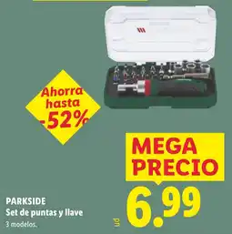 Lidl Parkside set de puntas y llave oferta