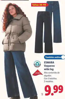 Lidl Esmara vaqueros wide leg oferta