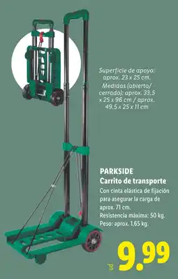 Lidl Parkside carrito de transporte oferta