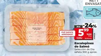 Safata escalopines de salmón