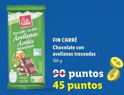 Lidl Fin Carré chocolate con avellanas troceadas oferta