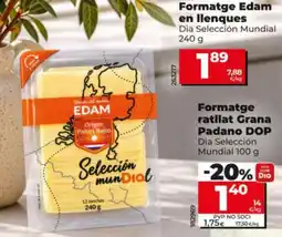 Maxi Dia Edam formatge en llenques oferta