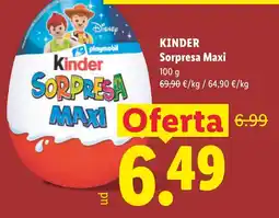 Lidl kinder sorpresa maxi oferta