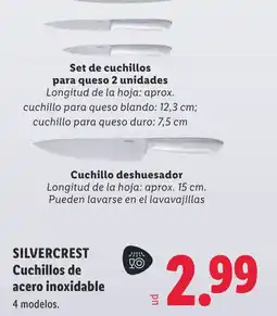 Lidl Silvercrest cuchillos de acero inoxidable oferta