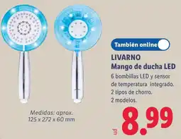 Lidl Livarno mango de ducha led oferta