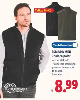 Lidl Esmara Men Chaleco polar oferta