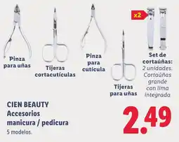Lidl Cien beauty accesorios manicura / pedicura oferta